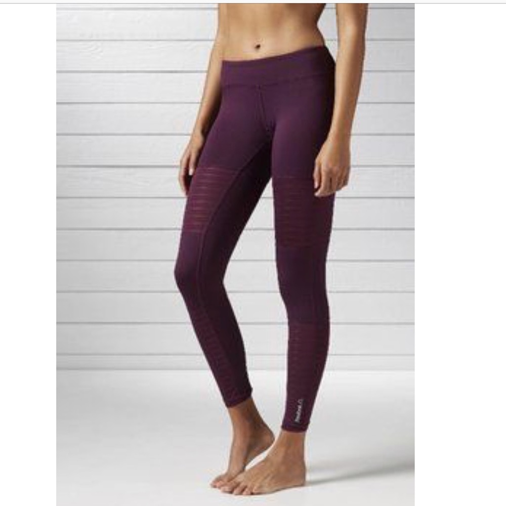 Reebok dance mesh legging M purple!